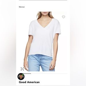 Good American v-neck everyday tee